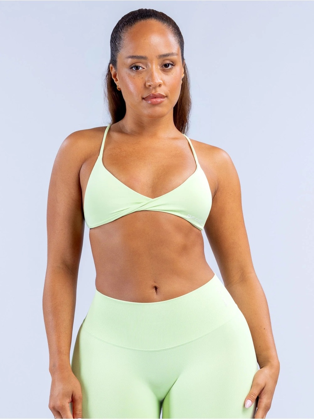 Vision twist front sports bra - LIME